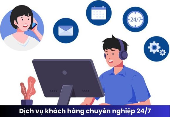 Dịch vụ khách hàng chuyên nghiệp 24/7